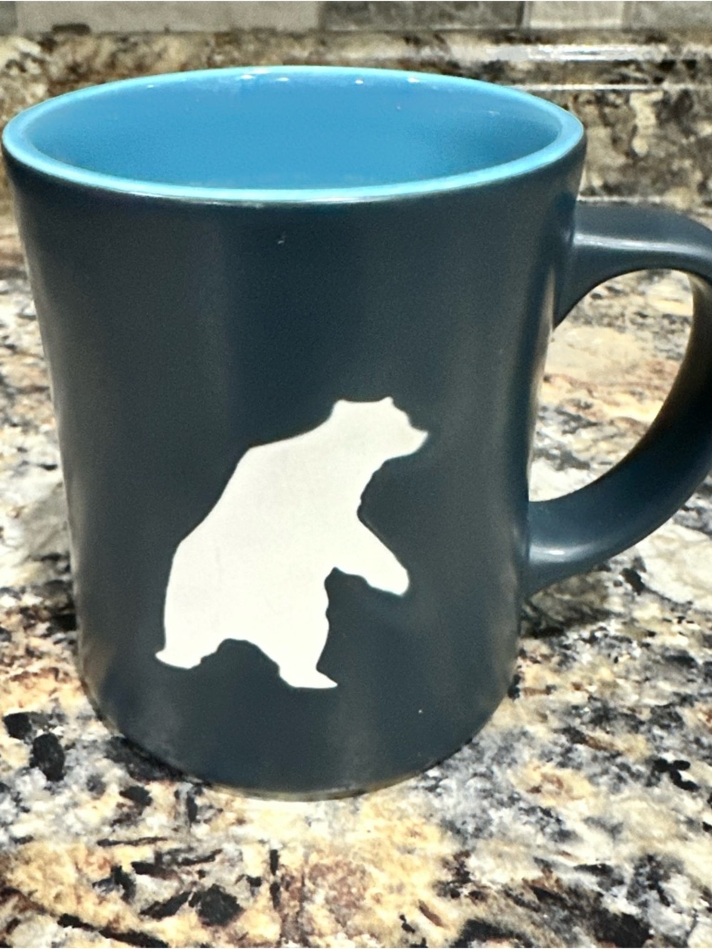 Starbucks Mug Polar Bear Yukon Blend 2012 Embossed Gray/Black Blue Bone China